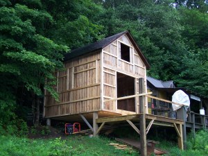 TImber Frame Corn Crib