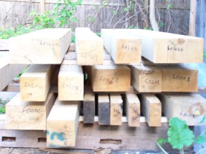 White Oak Timbers for Vermont Timber Frame Gazebo