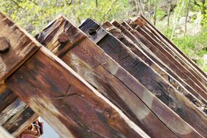 Restored word in a colonial post and beam frame