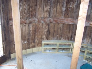 New beams in timber fram silo