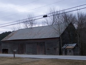 Slate roof on Old Barn in New England