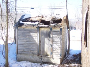 Vintage milk house before restoration