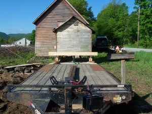 Moving the milk barn for restoration