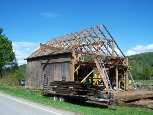 Transporting boards on trailer