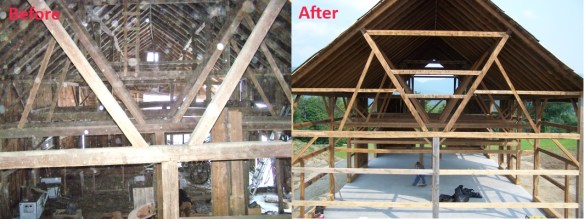 Gable End Shot Before and After