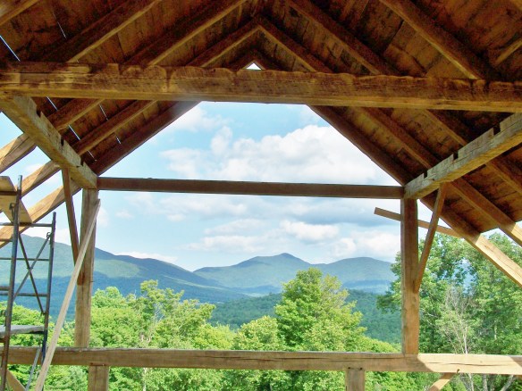 Historic Barn Restoration Vermont with Mount Mansfield