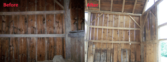 Timber Frame Beams Restored_After