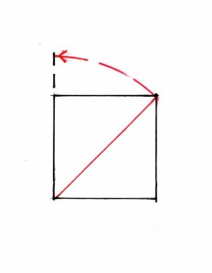 geometric drawing of timber frame barn