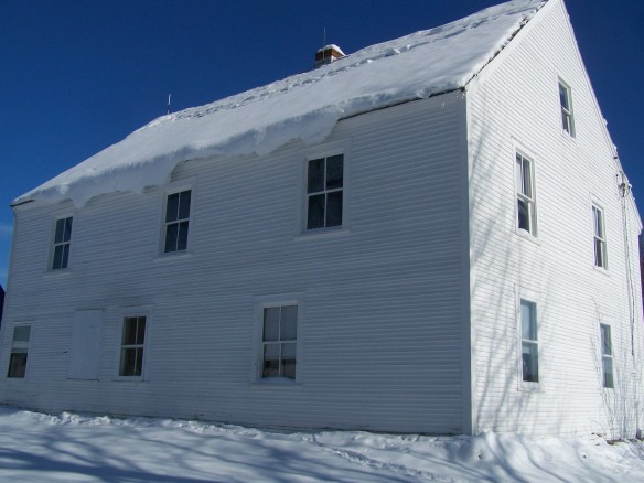 Historic Barn Home in snow