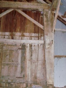 Gunstock post antique timber frame