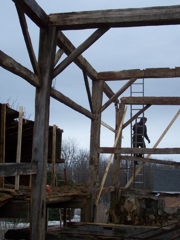 Historic New england barn frame for restoration