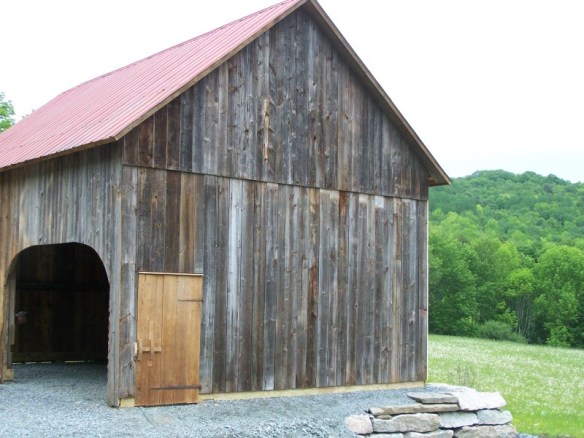 restored siding on historic barn