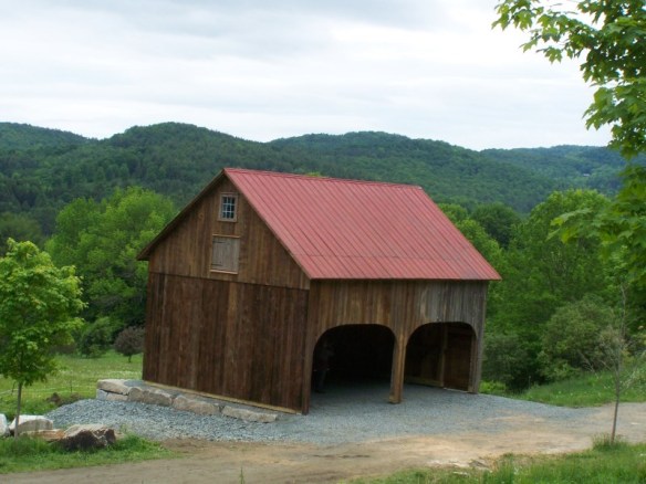 vermont scenic view with historic barn