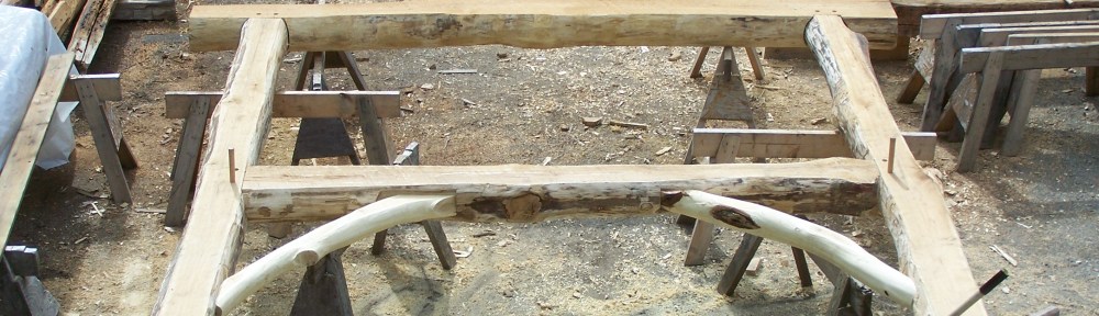 Tenoned Joinery in Locust Wood_green mountain timber frames