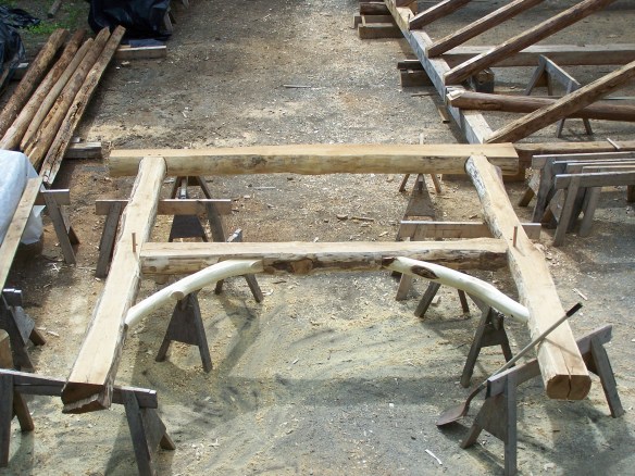 Tenoned Joinery in Locust Wood_green mountain timber frames