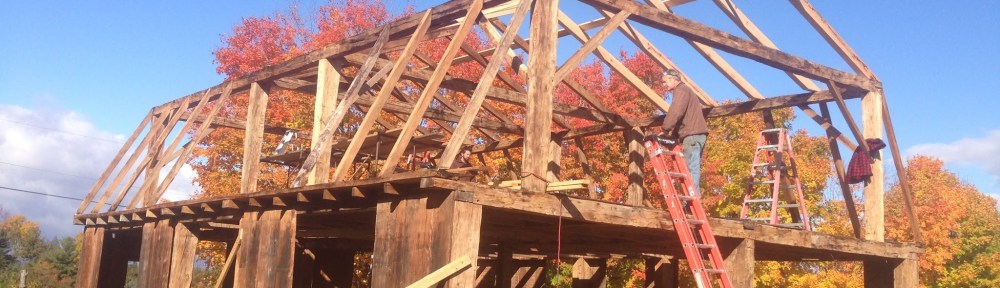 Restored historic timber_Vermont_Green Mountain Timber Frame_Larson Farm