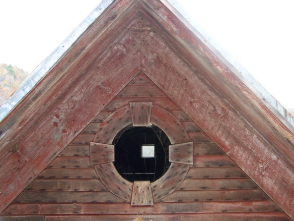 Gable Barn Window on Restored Timber Frame_Green Mountain Timber Frames