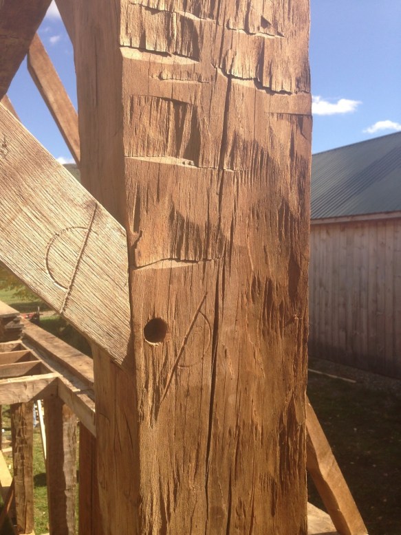 Second floor post label_Green Mountain Timber Frames_11