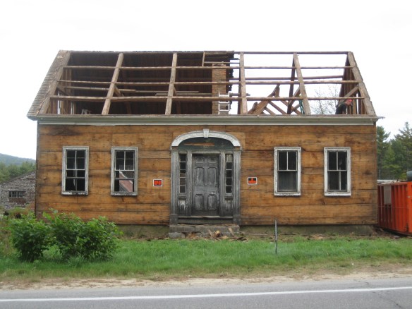 Hodsdon partially dismantled frame green mountain timber frames