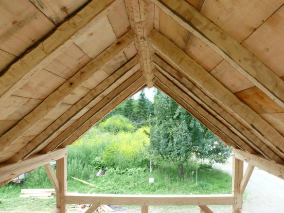 Timber frame sugar house green mountain timber frames