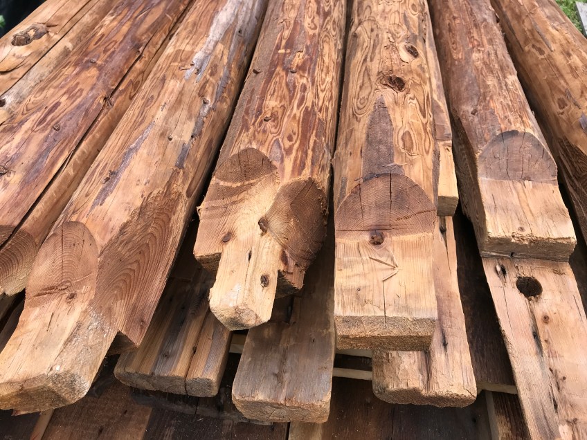 Tenons on the Pawlet Corn Crib rafters