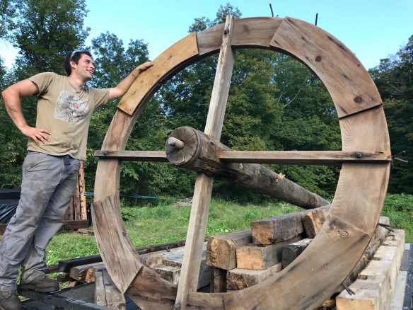 vintage slaughter wheel from Vermont barn home