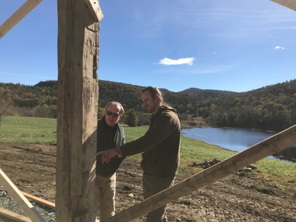 viewing vintage marriage marks on barn green mountain timber frames
