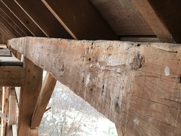 48 foot hand hewn timber | green mountain timber frames