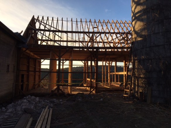 evening light on old barn for sale in benson | green mountain timber frames