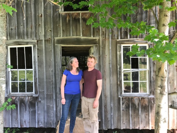 Montpelier Corn Crib Entrance vintage corn crib cabin green mountain timber frames