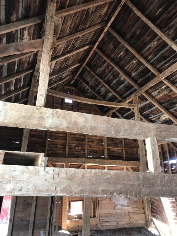 chestnut timber truss vintage barn | Green mountain timber frames