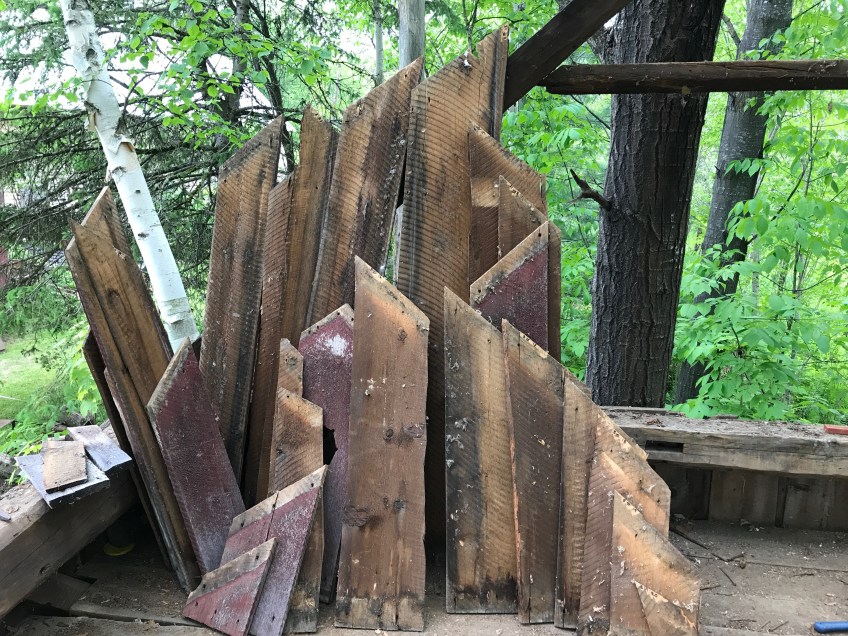 waterford corn crib gable siding removed green mountain timber frames