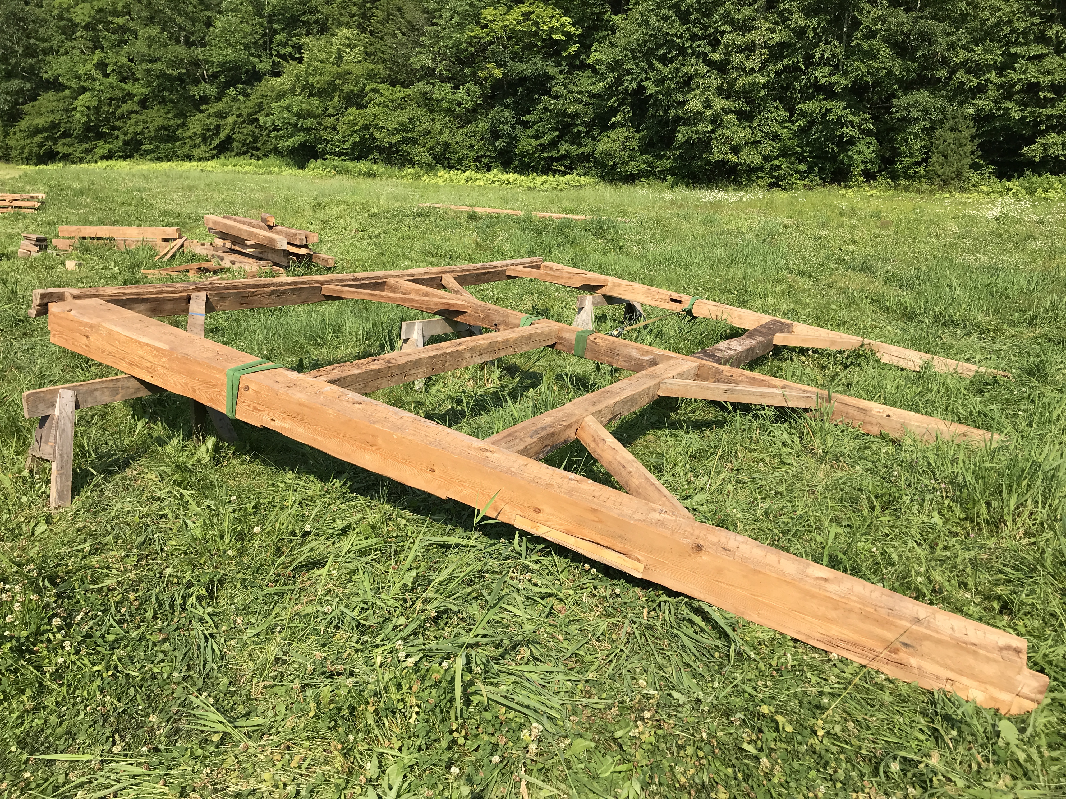 gable wall from timber frame barn - 16th century