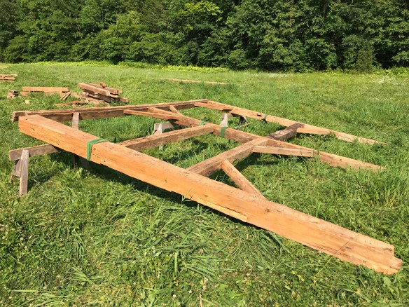 gable wall from timber frame barn - 16th century