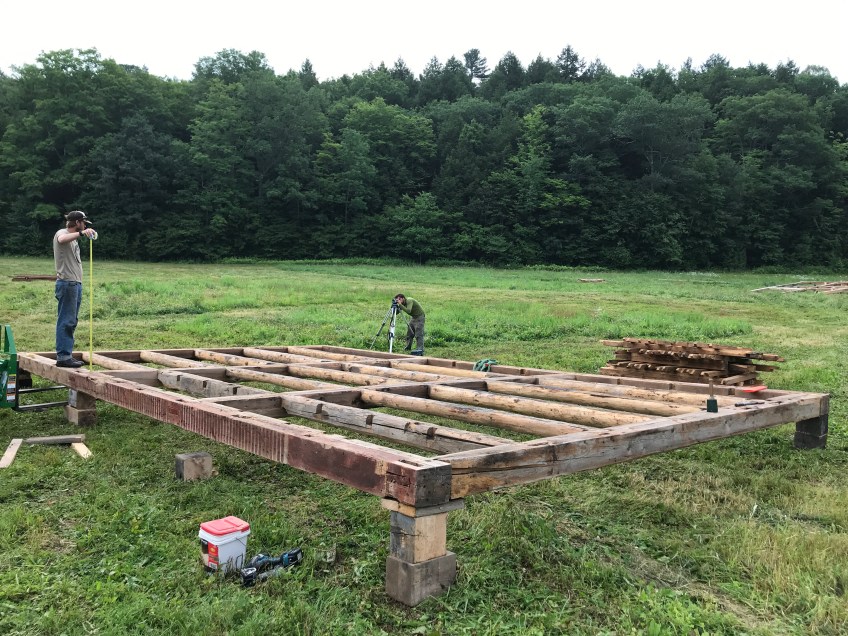 historic barn raising in Vermont
