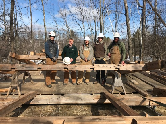 raising morning atwater frame green mountain timber frames